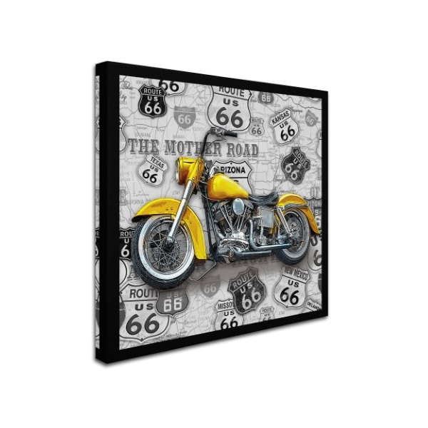 Jean Plout 'Vintage Motorcycles On Route 66 7' Canvas Art,24x24